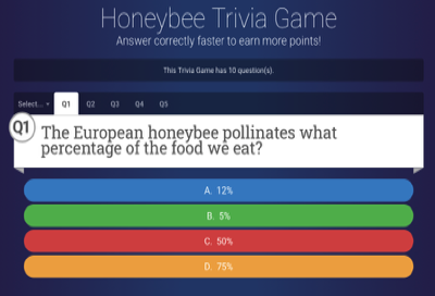 Honey Bee Trivia Game Graphic